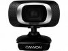 Videokameras CANYON Webcam 720P HD with USB2.0 connector 360 Black melns ---