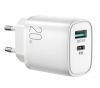 Bezvadu ierīces un gadžeti - Joyroom 
 
 fast charger USB-A QC3.0  /  USB-C PD 20W 
 White balts 