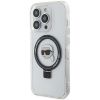 Aksesuāri Mob. & Vied. telefoniem - iPhone 15 Pro Hardcase Ring Stand Karl Head MagSafe Transparent 