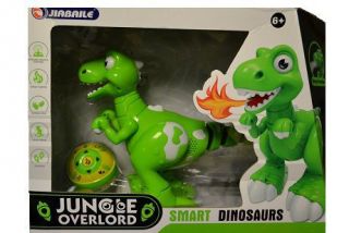 - Jiabaile Interaktīvs Gudrs Dinosaurs ar pulti, led lampiņām un skaņu, kustās, pūš dūmus, dejo zaļš no 6 gadiem