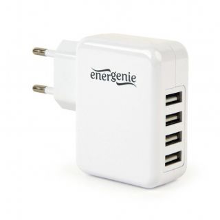 ENERGENIE Universal USB charger EG-U4AC-02 White balts