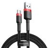 Беспроводные устройства и гаджеты Baseus CABLE USB TO USB-C 1M / RED / BLACK CATKLF-B91 sarkans melns Настольная лампа с беспроводной зарядкой