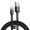 Bezvadu ierīces un gadžeti Baseus Cafule Cable durable nylon cable USB  /  USB-C QC3.0 3A 1M black-gray ...» 