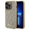 Aksesuāri Mob. & Vied. telefoniem GUESS Guess Guess Disco Metal Script case for iPhone 14 Pro - gold zelts 