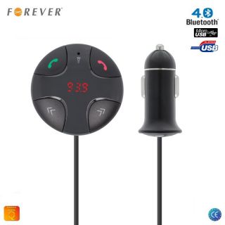 Forever TR-310 Auto FM Bluetooth 4.0 Modulātors un Handree Brīvroku sistēma + Micro SD + USB Lādētājs Melns
