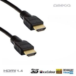Omega OCHB41 HDMI Vads V1.4 Ar Internetu type A - 19 / 19 male / male Izturīga pārklājuma 1.5m Melns Poly Bag